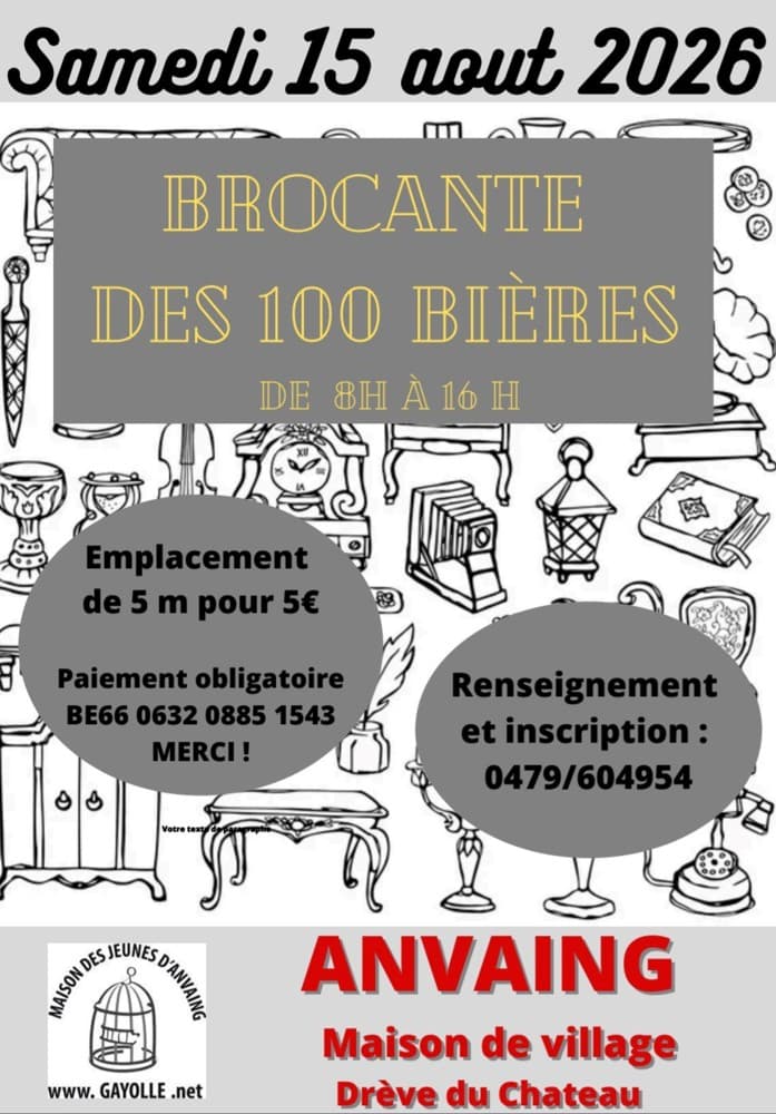 Brocante des 100 bières