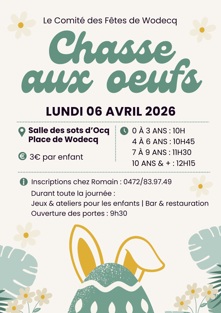 Chasse aux oeufs à Wodecq