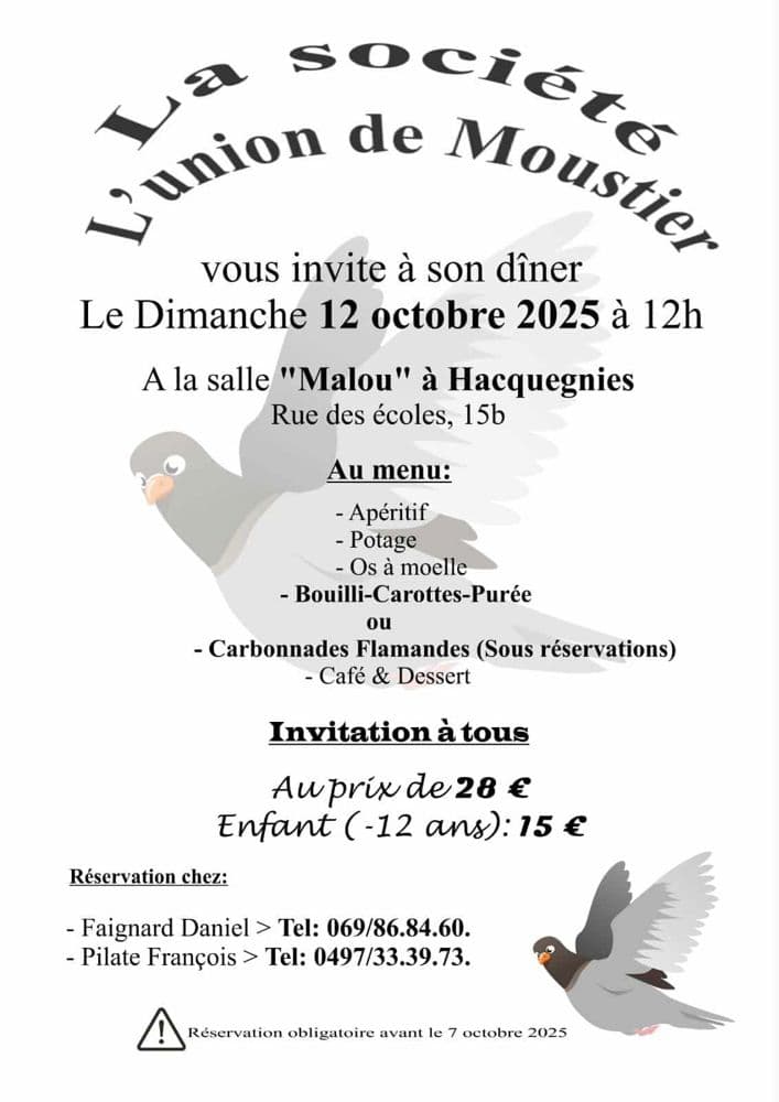 Diner de l'Union de Moustier
