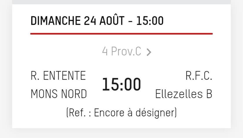 Foot Mons Nord vs Ellezelles B