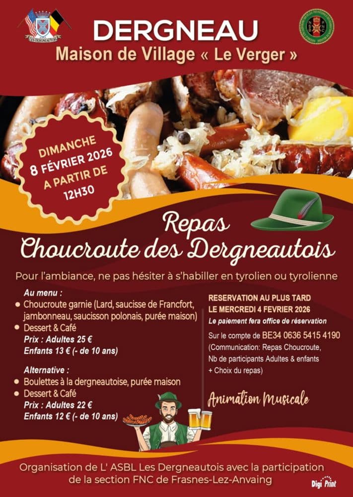 Repas choucroute des Dergneautois